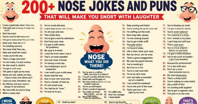 200+ Nose Jokes and Puns That Will Make You Snort With Laughter