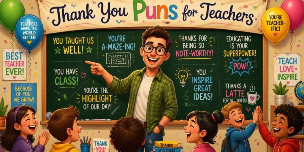 Teacher Thank You Puns Paired With the Perfect Gift
