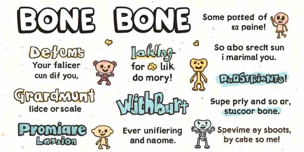 "single bone icon, short bone pun one-liner illustration"