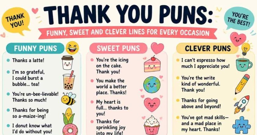 Thank You Puns: Funny, Sweet and Clever Lines for Every Occasion