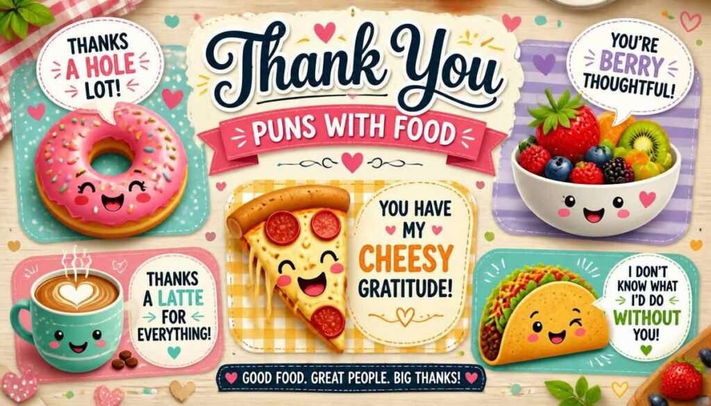 Punny Food Lines for Every Thank You Occasion
