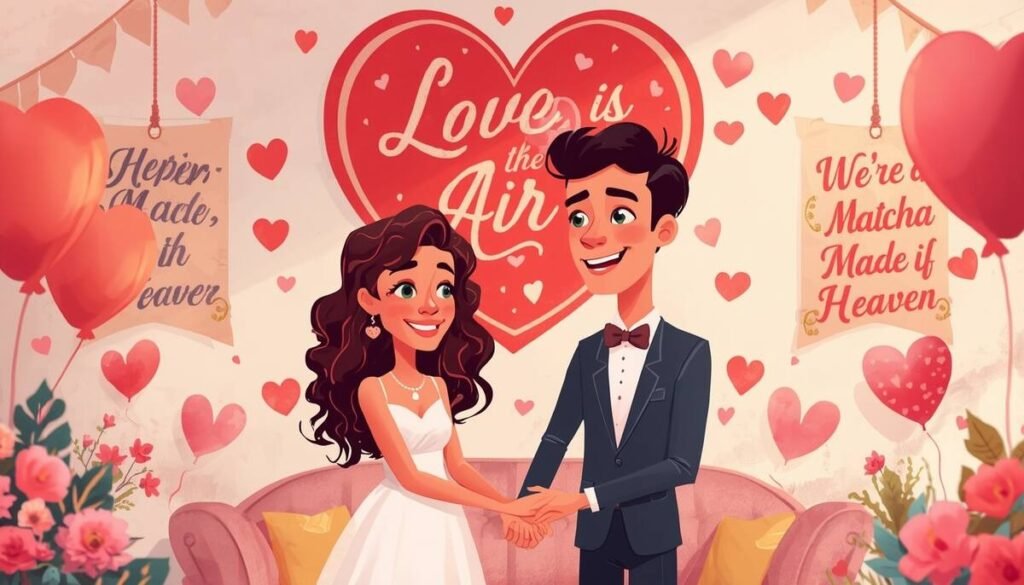 "married couple laughing together, marriage relationship pun"