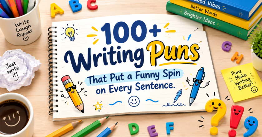100+ Writing Puns That Put a Funny Spin on Every Sentence