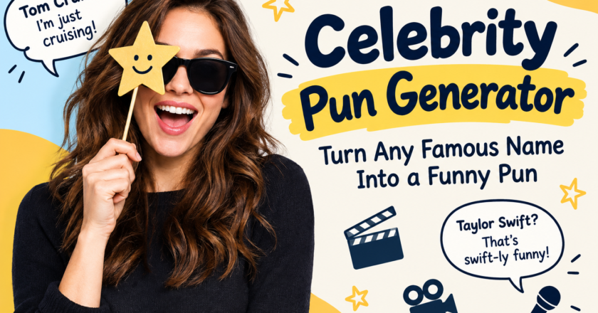 Celebrity Pun Generator: Turn Any Famous Name Into a Funny Pun