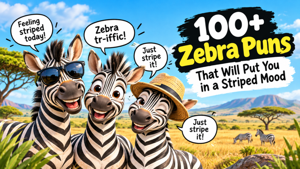 100+ Zebra Puns That Will Put You in a Striped Mood