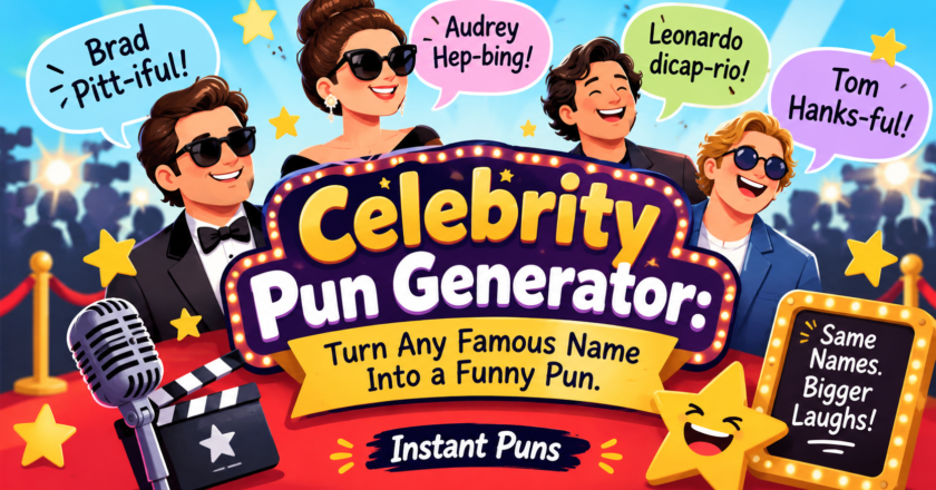 Celebrity Pun Generator: Make Funny Puns From Any Famous Name